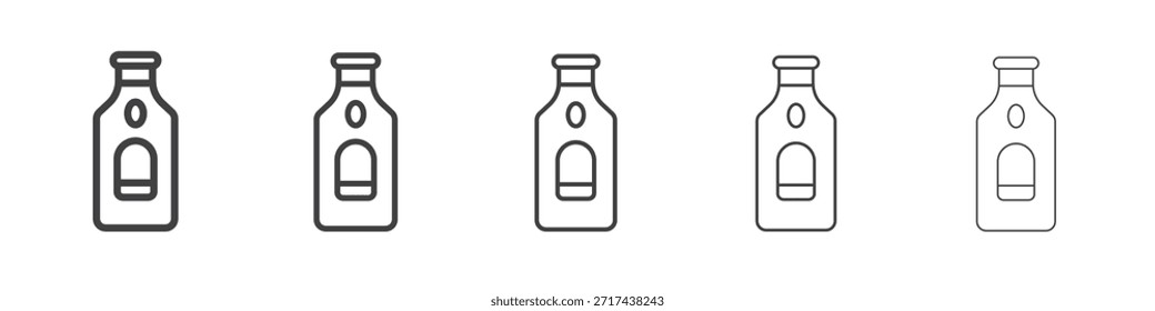 Gin-Symbol in linearen Strichen Konzept