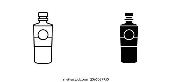 Gin icons in outline and fill. vector illustration for ui.