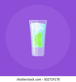 Gin tonic  cocktail flat icon
