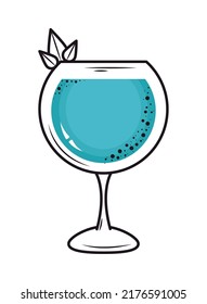 gin tonic cocktail icon on white background