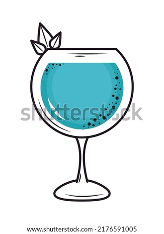 gin tonic cocktail icon on white background