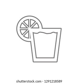 gin and tonic icon. Element of cyber security for mobile concept and web apps icon. Thin line icon for website design and development, app development