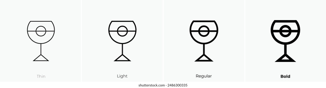 gin tonic icon. Thin, Light Regular And Bold style design isolated on white background