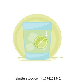 gin and tonic logo design template.