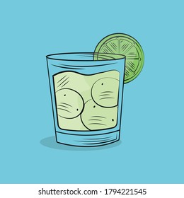 gin and tonic logo design template.