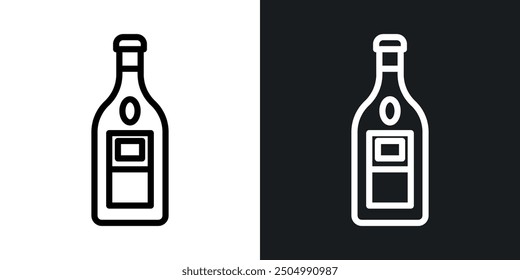 Gin vector icon set black and white filled and outlined style.