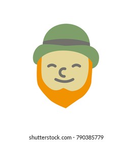 Ginger beard flat icon