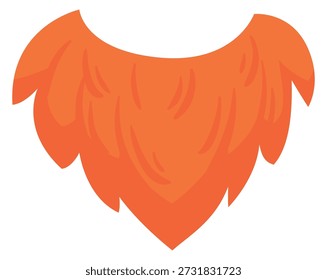 Ginger beard icon. Retro irish man costume accessory
