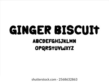 Ginger Biscuit font for logo and headline. Isolated vector typeset