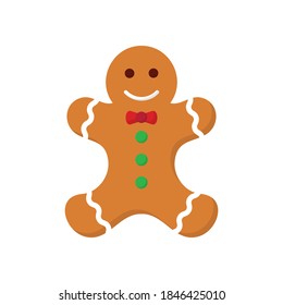 Ginger bread cookie icon for christmas and hew year holidays