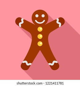 Ginger bread icon. Flat illustration of ginger bread vector icon for web design