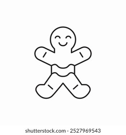 ginger bread icon sign vector