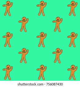 The ginger bread with light sky blue color background