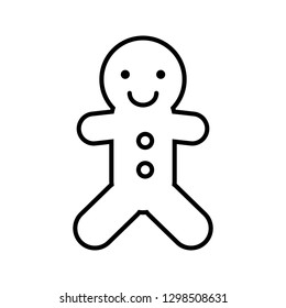Ginger bread Line Black Icon
