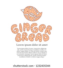 GINGER BREAD LOGO Bakery Vector Illustration Set for Business Brand Print, Greeting and Decoration