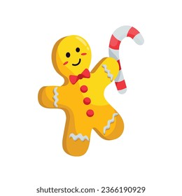 Ginger bread vector colorful stickers Icon Design illustration. EPS 10 File