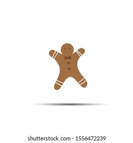 Ginger cake icon. Christmas icons with flat style.