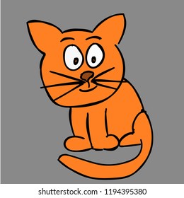 Ginger Cartoon Cat 