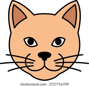 Ilustração do vetor da cabeça do gato do gengibre