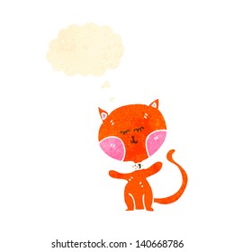 dibujos animados retro de ginger cat
