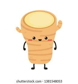 ginger character vector. ginger on white background. free space for text. copy space.