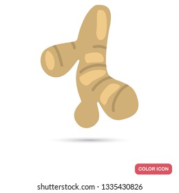 Ginger color flat icon for web and mobile design
