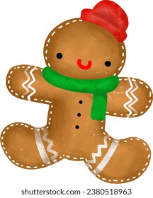 ginger cookie christmas gift box in holiday