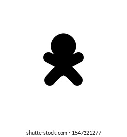Ginger cookie icon. Merry christmas biscuit symbol. 