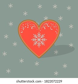 Ginger cookies. New year's illustration