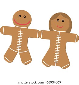 ginger cookies shaped like a man for Christmas decorations