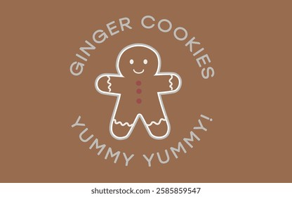 Ginger cookies vector graphics with patch