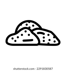 ginger dried fruit line icon vector. ginger dried fruit sign. isolated contour symbol black illustration