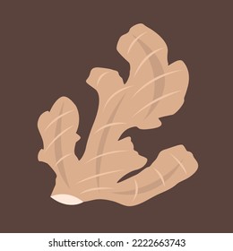 Ginger flat vector illustration. Cute ginger cartoon vector illustration for graphic design and decorative element