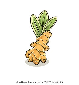 Ginger. Ginger hand-drawn illustration. Vector doodle style cartoon illustration