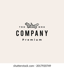 ginger hipster vintage logo vector icon illustration