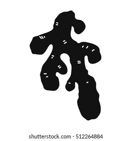 Ginger icon in black style isolated on white background. Herb an spices symbol stock vector illustration.