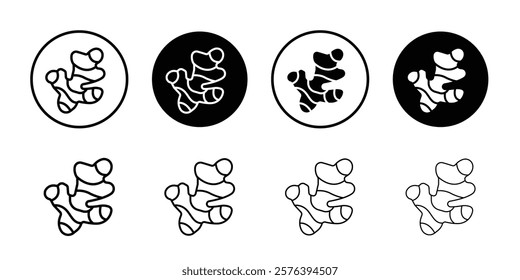 ginger icon logo sign set vector outline