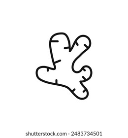 Ginger icon outline collection in black