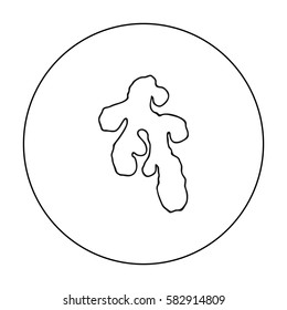 Ginger icon in outline style isolated on white background. Herb an spices symbol stock vector illustration.