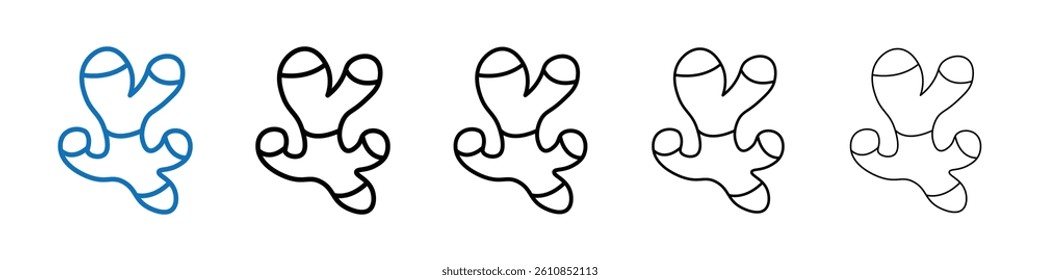ginger icon Outline vector logo for web ui