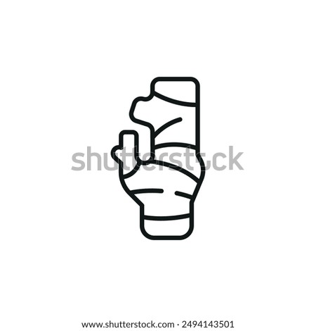 Ginger icon. Simple ginger icon for social media, app, and web design. Vector illustration