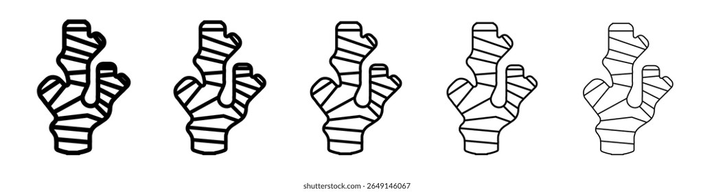 ícone de gengibre simples vetor contorno logotipo