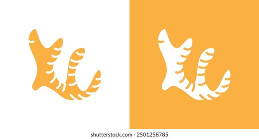 icono de jengibre Marca de símbolo en estilo relleno