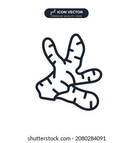 Ingwer-Symbol-Vorlage für Grafik- und Web-Design-Sammlung Logo Vektorgrafik