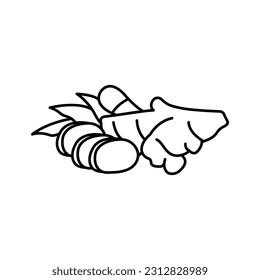 ginger icon vector design template in white background