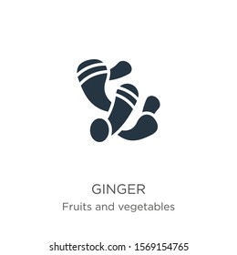 Ginger icon vector. Trendy flat ginger icon from fruits collection isolated on white background. Vector illustration can be used for web and mobile graphic design, logo, eps10