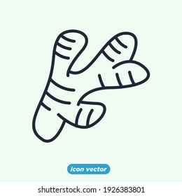 ginger icon. ginger vegetable symbol template for graphic and web design collection logo vector illustration