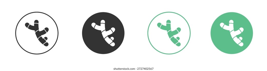 Ginger Icons Concept Set. Glyphe, Vektorgrafiken