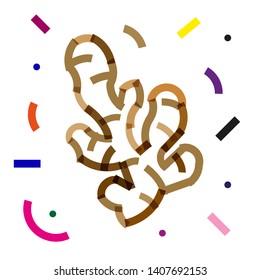 Ginger illustration on white modern background	
