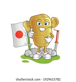 ginger japanese vector. cartoon character